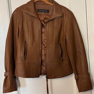 Marc New York Tan Leather Jacket